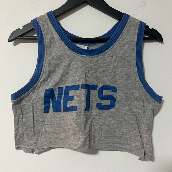 NBA Tops - vintage New Jersey Nets cropped tank top